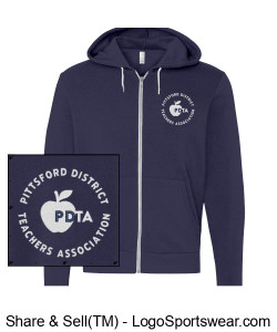 Unisex Poly-Cotton Fleece Full Zip Hoodie Design Zoom